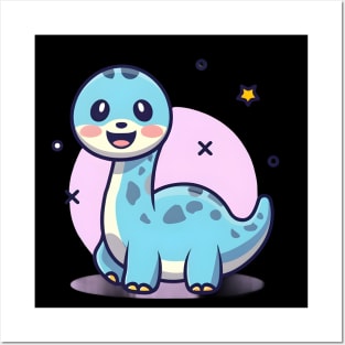 Cute Kawaii dinosaur Posters and Art